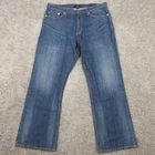 Banana Republic Jeans Mens 35x30 Blue Faded Bootcut Whisker Western Denim Pants