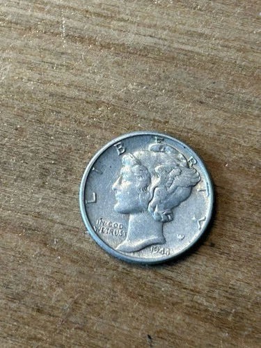 1944 Mercury Dime XF+