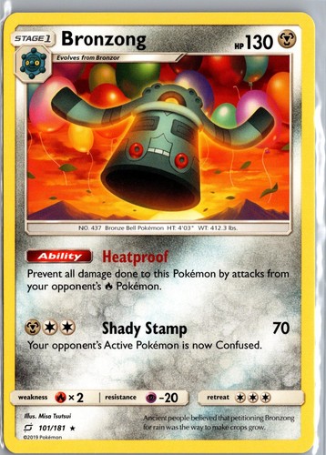 Bronzong 101/181 Rare Team Up Pokemon Near Mint