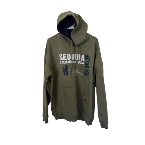 Sequoia National Park Unisex Green Gorpocore Hoodie, Large image 2