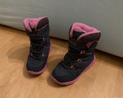 Kamik Stance,  Winterstiefel, Winterboots, Gr. 28, Mädchen, dunkelblau/rosa