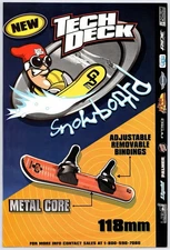 Vintage Print Ad 2000 Tech Deck Snowboard Sports Toy Original Promo Poster Art