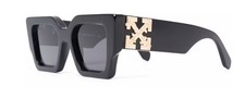Off-White Catalina OERI003 Sunglasses Black Grey Lens Gold Arrow Logo NWT