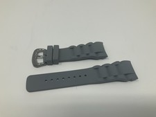 NOS Swiss Legend Commander Gray Rubber Strap with Steel Buckle 23mm