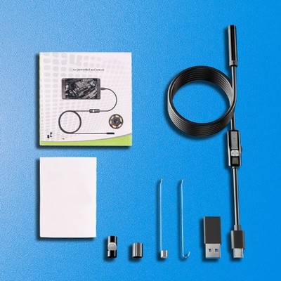 6 LED USB C Snake Endoscope Borescope Inspection Camera For PC Phone