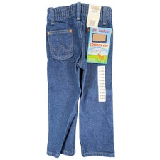 Wrangler Cowboy Cut Elastic Back Jeans Toddler Boys 2T Regular Indigo NWT