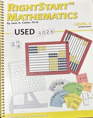 RightStart Mathematics Level C Worksheet 1st Edition Right Start - 2 pages used