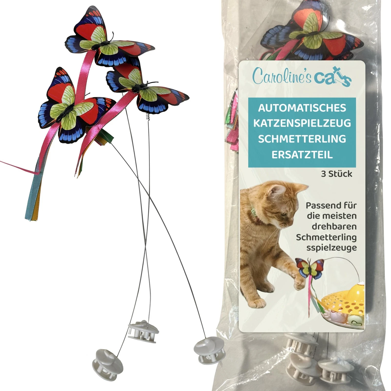 Replacement Butterflies for Cat Toys Fluttering Butterflies Cat Spi...