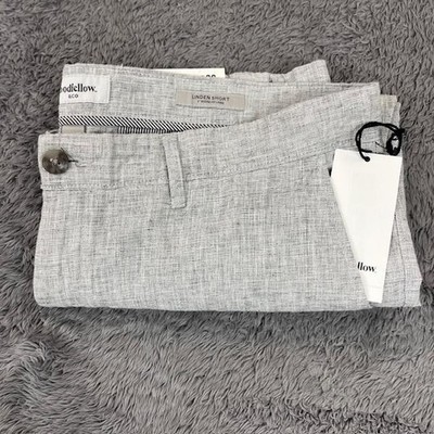 Short Goodfellow & Co Homme – Gris Tilleul – Taille 30 – Lin/coton