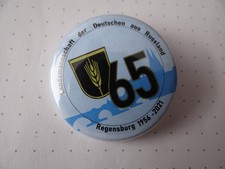 Ansteck-Button: " Landsmannschaft d. Deutschen aus Russland - Regensburg"