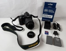 Nikon D3000 DSLR Camera Kit w/ 18-55mm VR Lens + Battery, Charger & SD — Tested