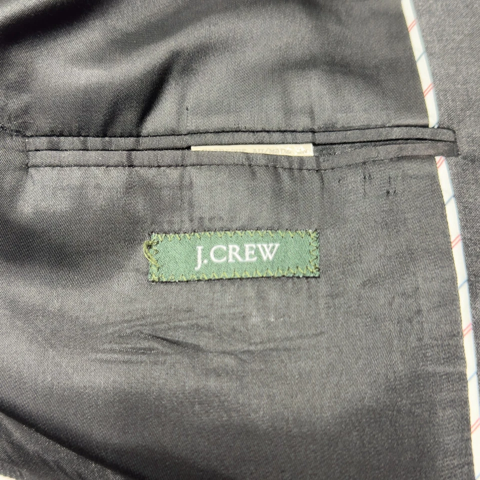 Blazer Abrigo Deportivo J Crew 100% Lana Gris Hombre 42R Regular Foto 3 de 4