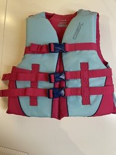 DBX Youth Life Vest 50-90lbs Pink and Light Blue USCGA