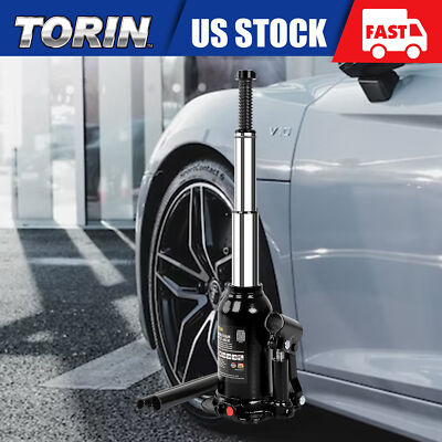 Torin 4 Ton (8,000 LBs) Double Ram Welded Bottle Jack for Car Auto Repair