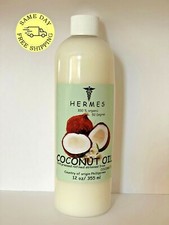 COCONUT OIL 92 DEGREE by HERMES ORGANIC 100 PURE REFINED COLD PRESSED 12 oz