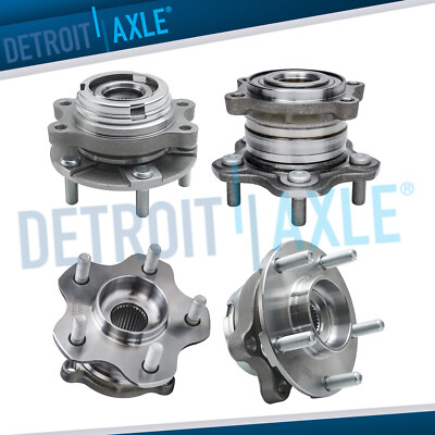 For Infiniti FX35 FX50 G25 M37 M56 AWD Front Wheel Bearing and Rear Hub Assembly
