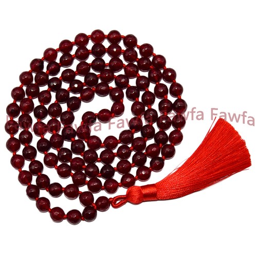 Faceted Gemstone 108 Prayer Beads Tibet Buddhist Mala Tassel Pendant Necklace - 第 35/35 張圖片