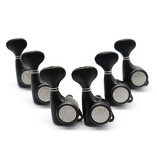 Gotoh Style 6 Inline Guitar Locking Tuners Machine Heads Tuning Key Pegs Black