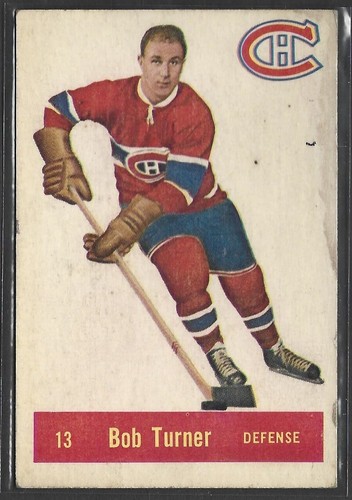 Bob Turner #13 1957 Parkhurst card