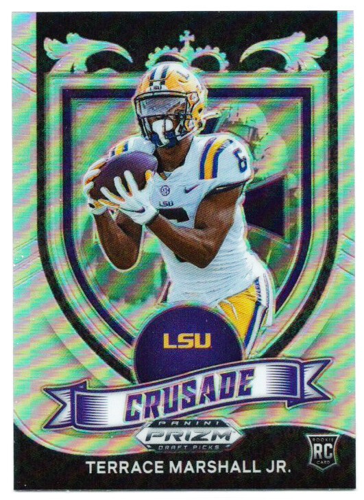 2021 PANINI PRIZM FOOTBALL DRAFT PICKS TERRACE MARSHALL JR. CRUSADE SILVER PRIZM