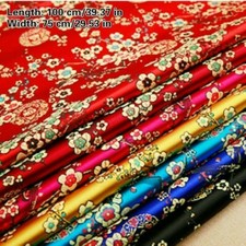 Brocade Damask Fabric Jacquard Plum Blossom Upholstery Costume By Metre