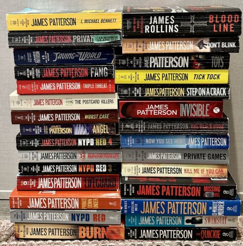 JAMES PATTERSON Paperback Books - Lot of 28 books PLUS BONUS in Good Condition