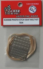 Gofer Racing 20008 x 1/24-1/25 Photo-Etch Tan Seatbelt