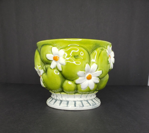 Vintage Daisies and Green Apples Planter E3 565  Inarco 1967 - Picture 1 of 13