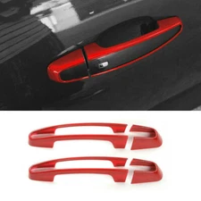 For 2017-2020 Chevrolet Camaro 2Door Red Exterior Door Handle Cover Trim 4pcs