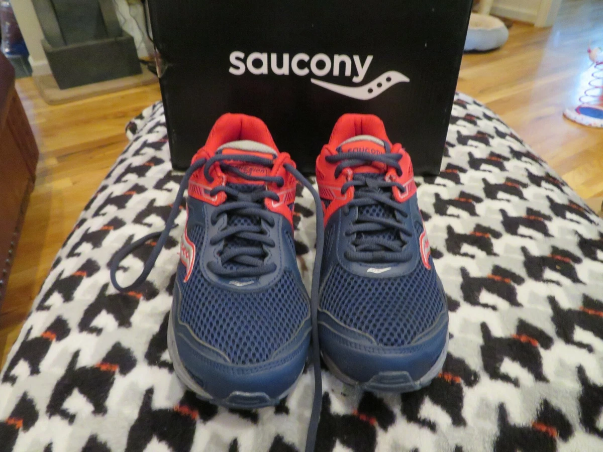 NWT Mens Blue Red Saucony Cohesion 10 Tennis Shoes Size 6 eBay