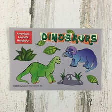 Applebee's Restaurant Dinosaur Stickers Kids Meal Vtg 2000