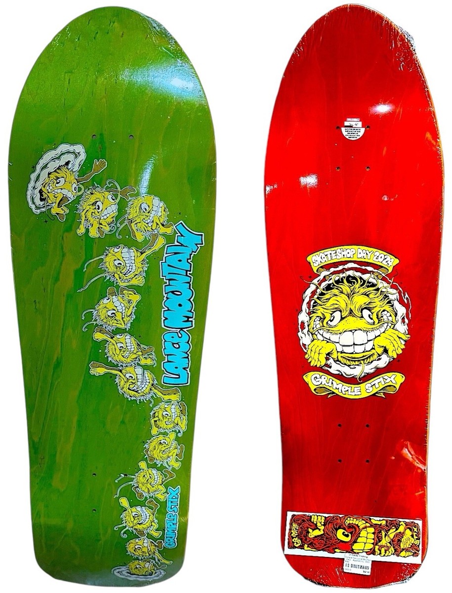 Lance Mountain Grimple Stix Skateboard Deck NEW Green for Skate