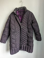 Per Una Purple Quilted Coat Size M (g20)