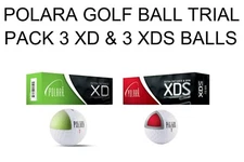 POLARA XD & XDS STRAIGHT GOLF BALLS TRIAL PACK NEW IN SLEEVE 50% CORRECTION