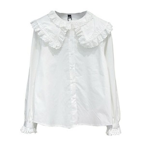 blouse with frill collar