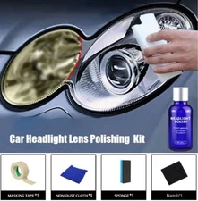 7Pcs Car Headlight Lens Restoration Repair Kit Polishing Cleaner Cleaning Tools