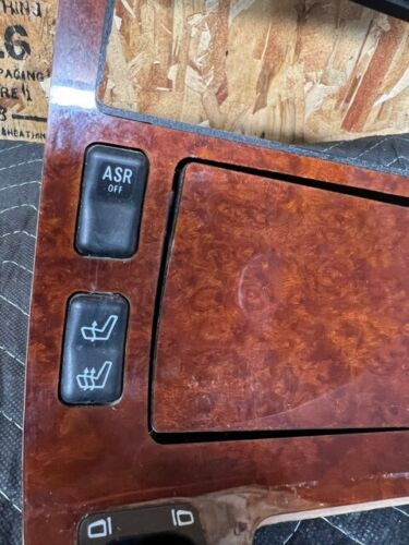 1999 MERCEDES S320 W140 FRONT DASH CENTER CONSOLE WOOD TRIM BEZEL PANEL OEM - Picture 8 of 24