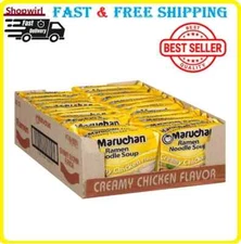 Maruchan Ramen Creamy Chicken Instant Noodles, Ready to Eat Meals, 3 Oz 24 Count