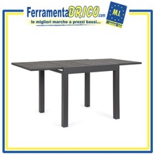 TAVOLO IN ALLUMINIO ANTRACITE ALLUNGABILE DA ESTERNO 80x80-160 CLIV BIZZOTTO