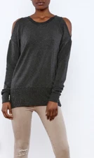 Feel the Piece by Terre Jacobs Cold Shoulder Top $203 Size M/L 