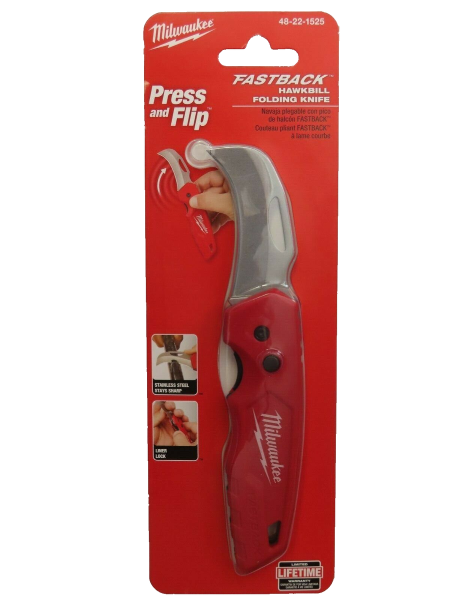 Milwaukee FASTBACK™ Hawkbill Folding Knife 7.25