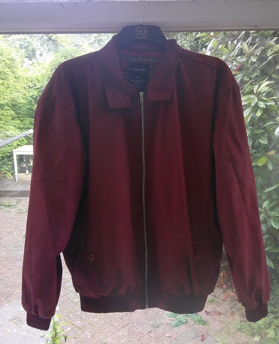 COTTON WORKS BOMBER HARRINGTON JACKET W TARTAN INNER XXL EX CONDITION