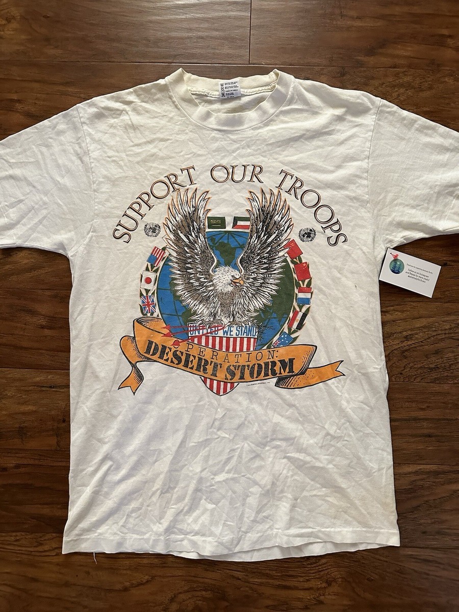 Rare Vintage Operation Desert Storm Shield Single Stitch T-Shirt