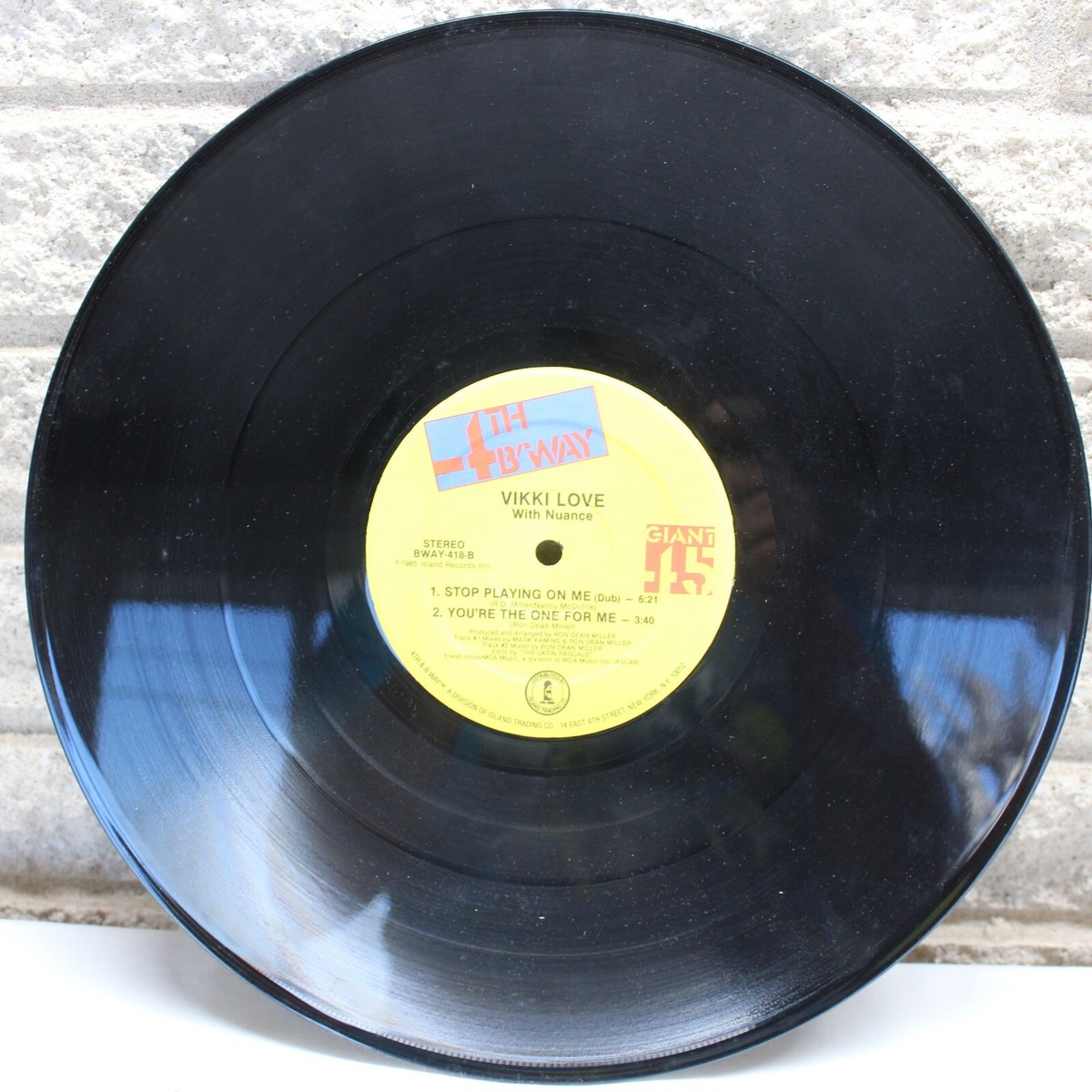 Vikki Love With Nuance Stop Playing on Me SINGLE 12