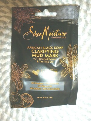 SHEA MOISTURE~AFRICAN BLACK SOAP~CLARIFYING MUD MASK LOT OF 2  3