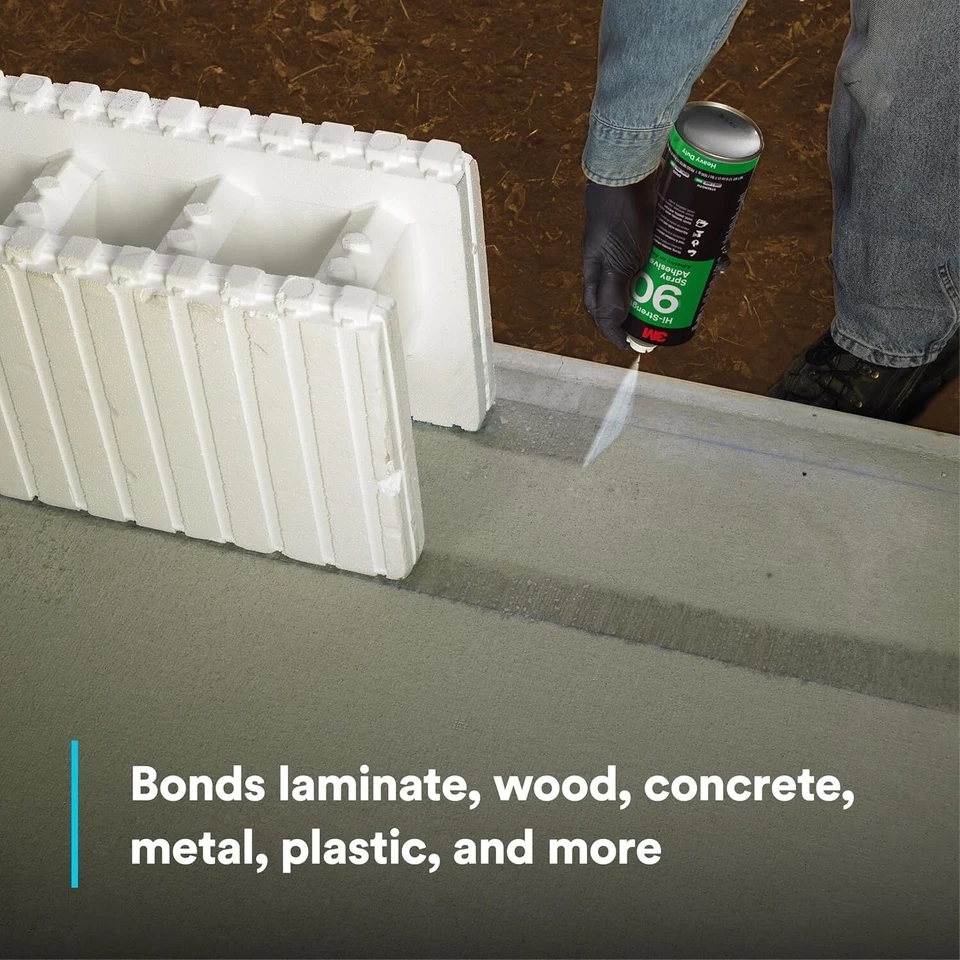 Adhesivo en aerosol 3M Hi-Strength 90 17,6 oz transparente, une madera/metal/plástico, paquete de 3 Foto 2 de 4