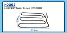 2400W 240V TOASTER ELEMENT HC0039 UW62C001