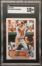 Gunnar Henderson 2023 Topps Series 1 Rookie Card RC #206 Baltimore Orioles SGC10
