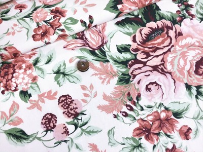 Tissues Floral Soft Pink Rose Twig On Grey 100 Cotton Fabric 160cm Wide Luxclusif Com