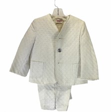 60s Boys Easter White Neiman Marcus Saks Fifth Avenue Romper and Blazer 3T